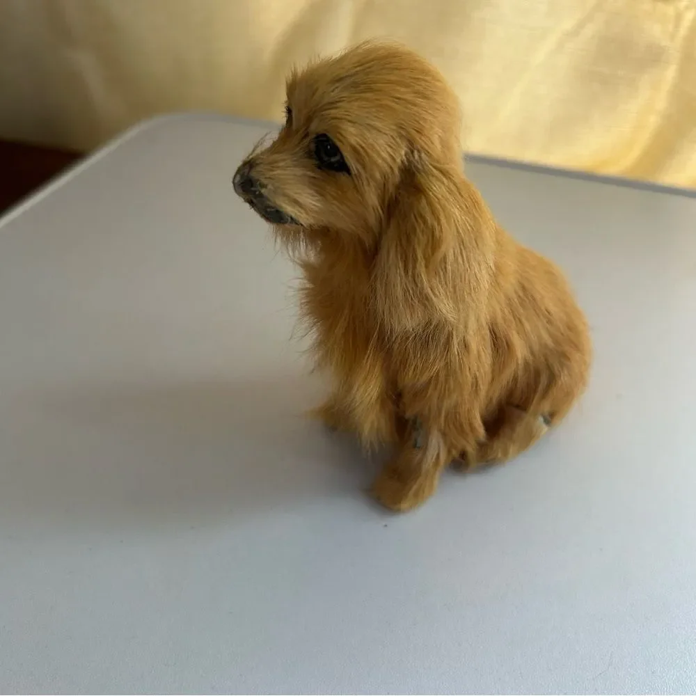 Realistic Brown Dog Figurine